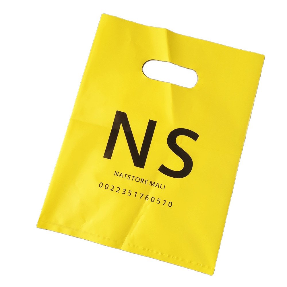 Die Cut Plastic HDPE LDPE Thickness With Logo Print Carrier Gift Boutique Retail Plastic Shopping Bags With Handle