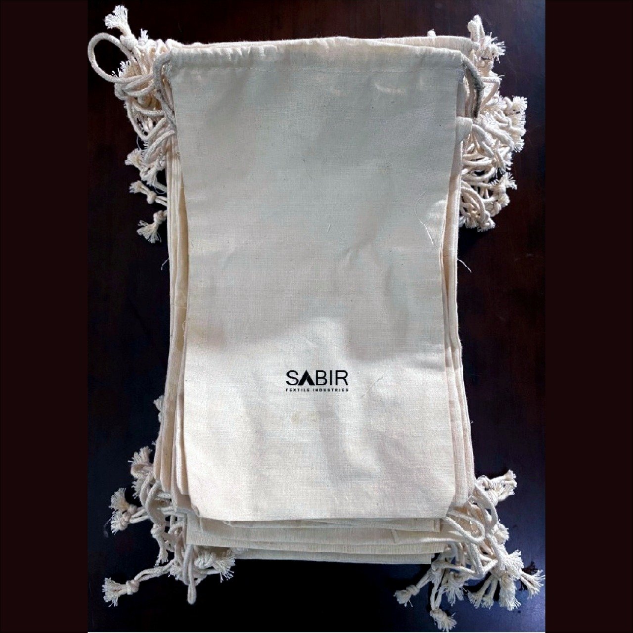 Eco Friendly Cotton Canvas Drawstring Dust Bag With Customized Logo Promotional Gift Bags Tote Shopping Bags