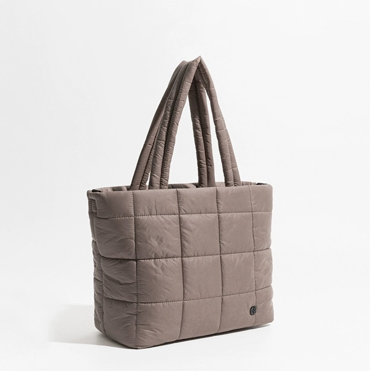 Custom Handbag Manufacturer Fashion Light Weight Padded Down Cotton Soft Quilt Women Nylon Puffer Tote Bag Shopping Bag