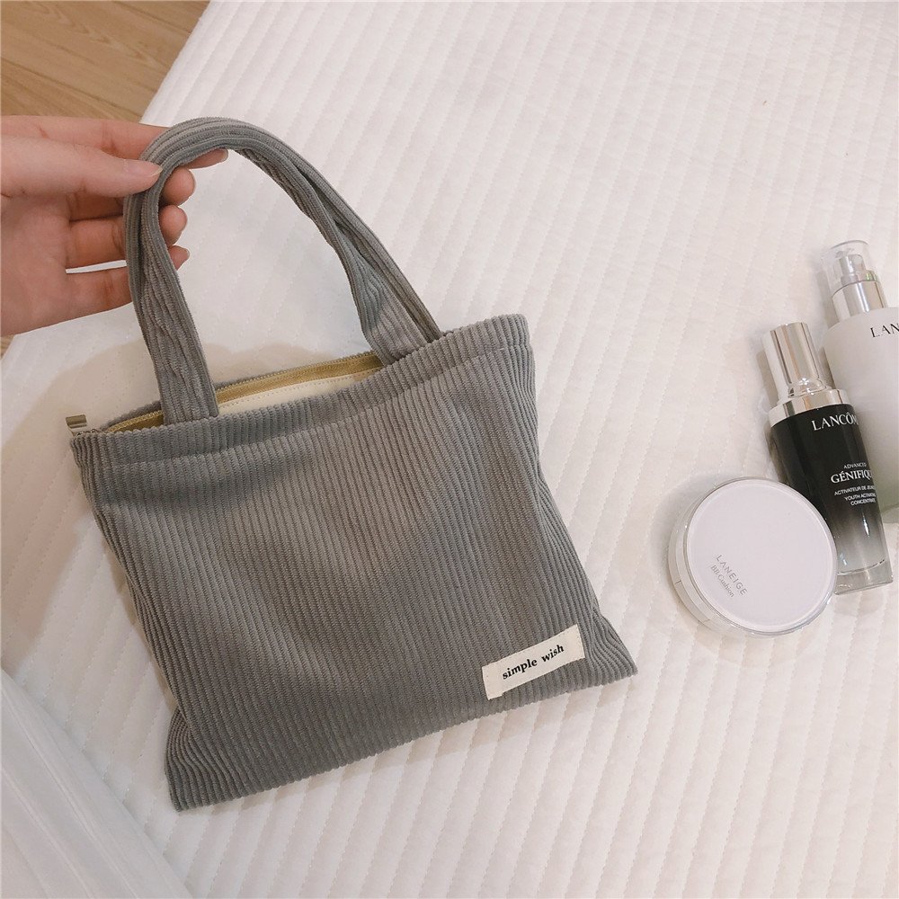 High Quality eco friendly Custom Corduroy Custom Dust Small Mini tote pouch bag for Private label