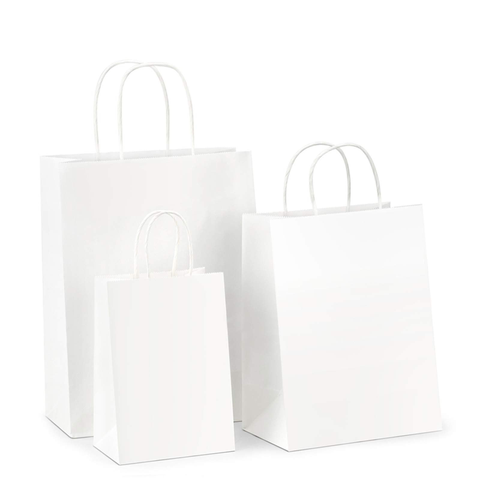 Wholesales Recyclable white kraft paper bag shopping bag Gift Bag With paper Handles