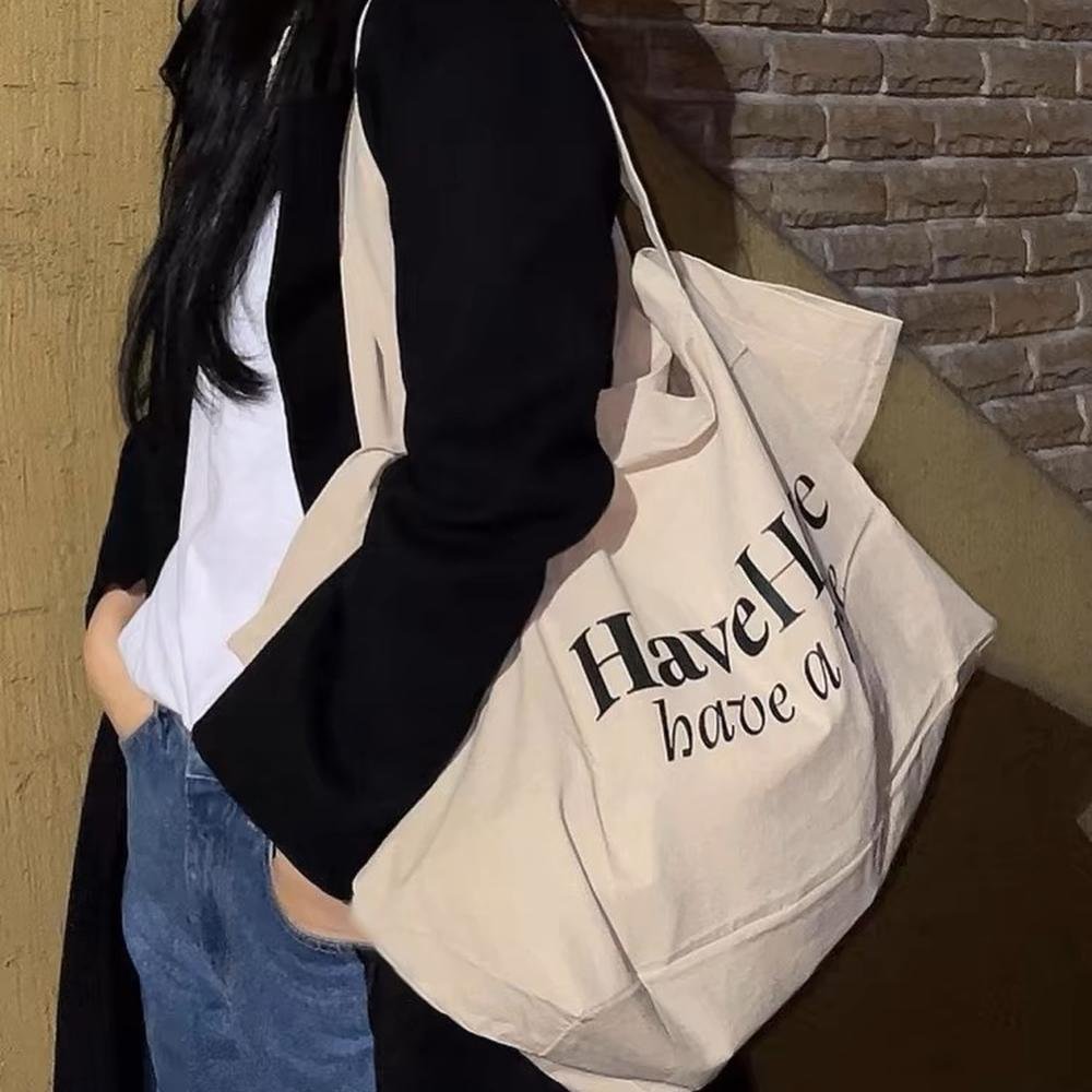 Wholesale Recycle Grocery Tote Bag Plain Personalized Reusable Cotton Canvas Shopping Bag With Custom Printed Logo