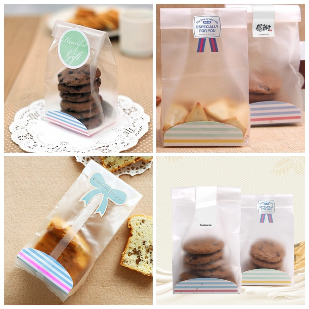 Packaging Bag with Window Hot Sale Small Bakery Bread bakery shopping bag biscuit packaging stand up pouch cookie mylar bags