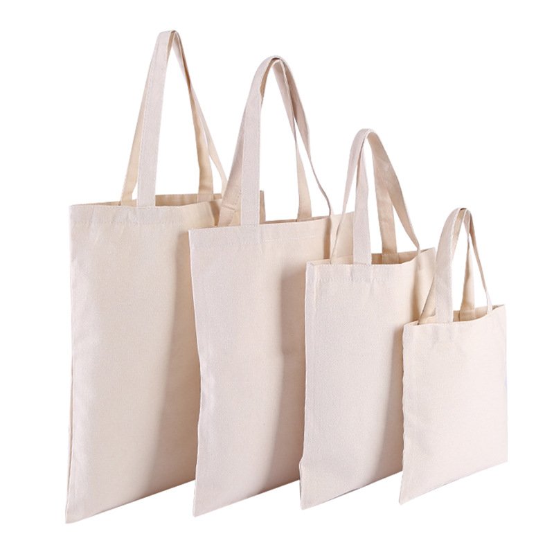 Hot Sale Eco Reusable Designer Cloth Canvas Cotton Shopping Tote Bags With Custom Logo Printed Reusable Shopping Bags