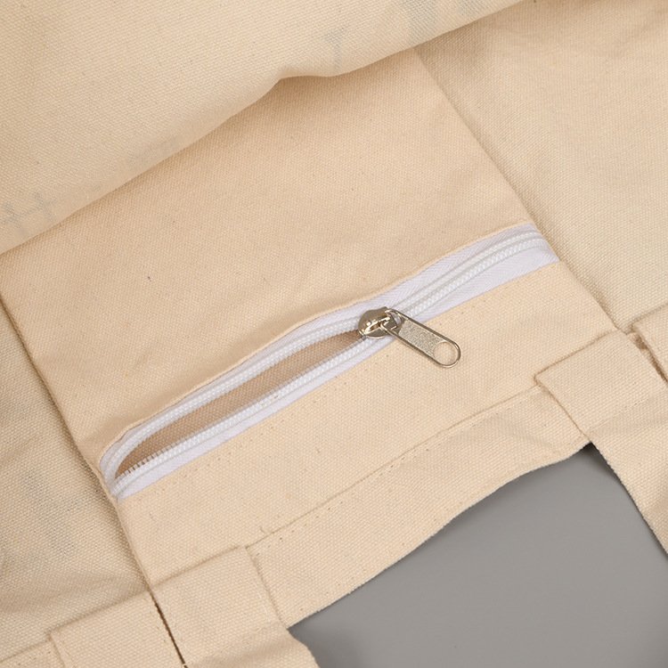 Large Capacity Cotton Canvas Tote Bags Custom Logo Reusable Shopping Bags With Custom Printed Logo