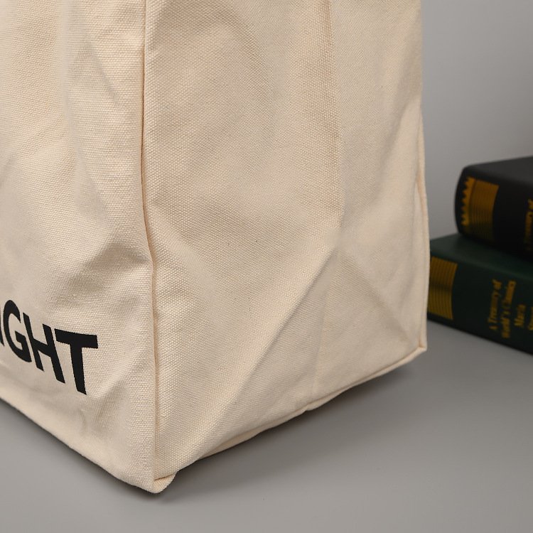 Large Capacity Cotton Canvas Tote Bags Custom Logo Reusable Shopping Bags With Custom Printed Logo