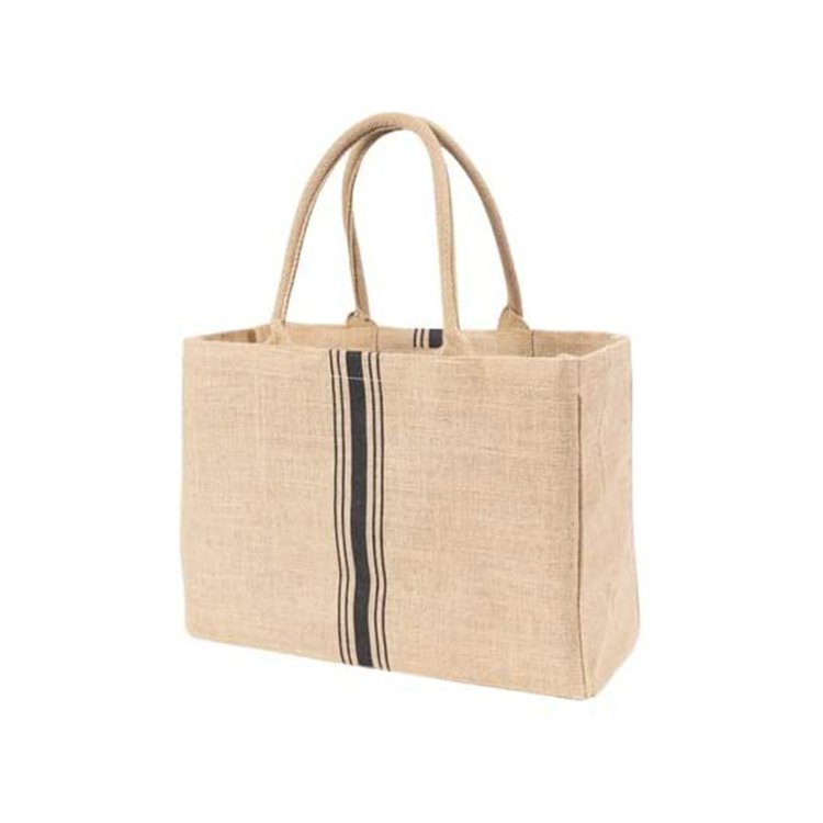 Hot sale custom pattern printed eco friendly large capacity reusable shopping jute tote bags