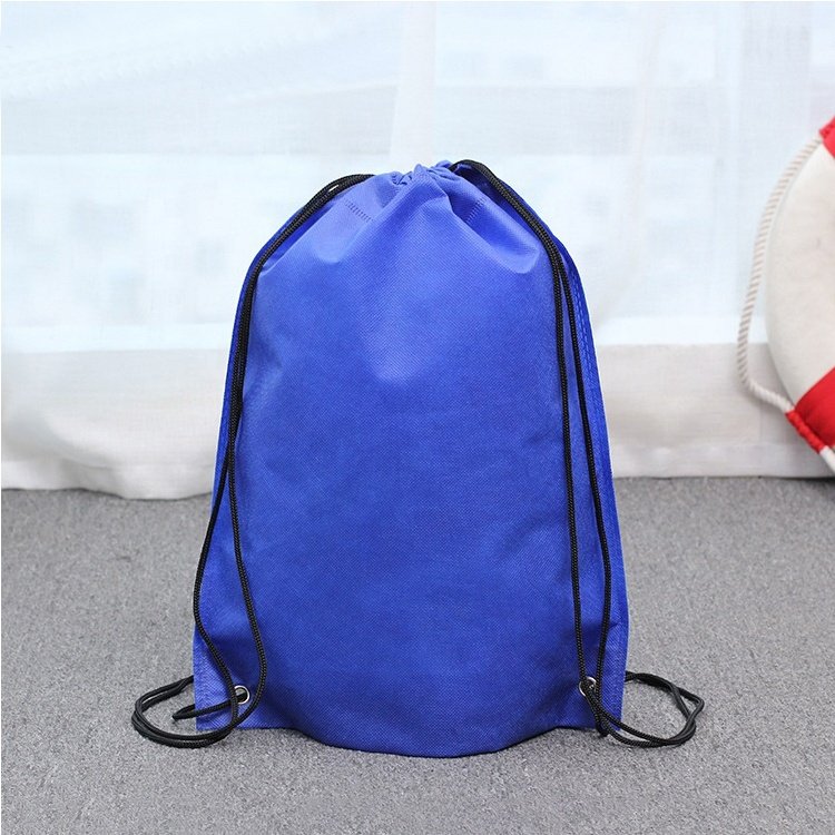 Wholesale Eco Friendly Promotional Recyclable Drawstring 210D Polyester Drawstring Gym Bag Backpack With Custom Logo Printed