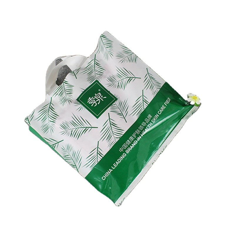 Eco-Friendly Retail Custom Logo Printing White Plastic Shopping Bag With Handle