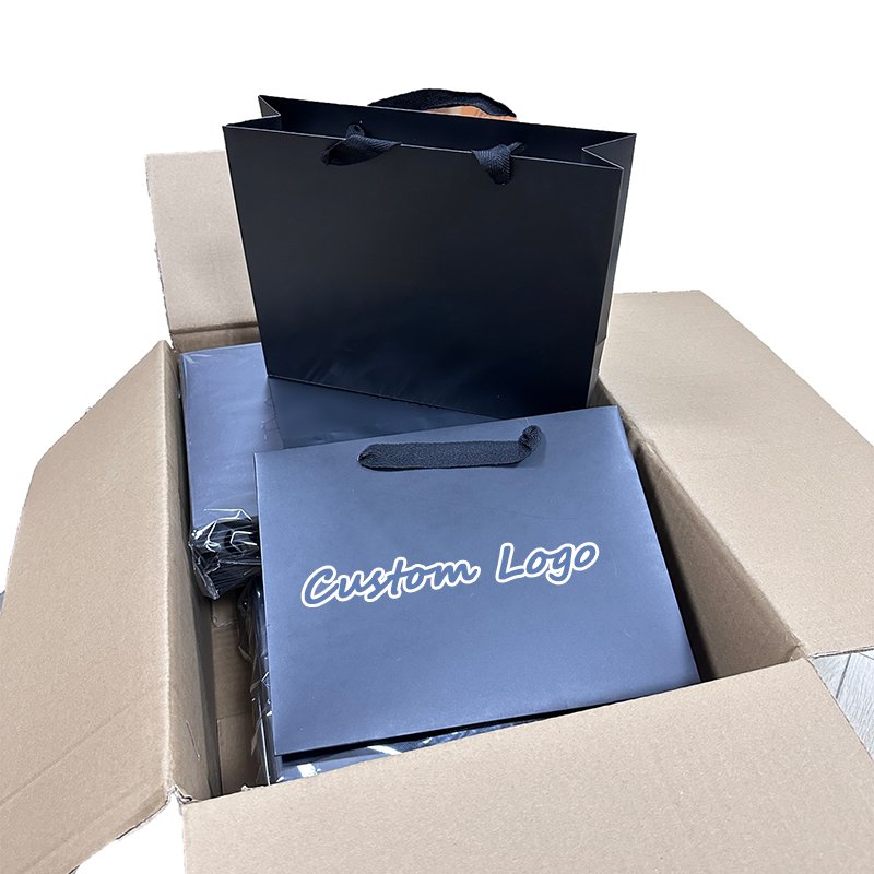 Custom Printed Logo Retail Cosmetic Shopping Bag Luxury Boutique Jewelry Perfume Gift Wrapping Packaging Paper Bag
