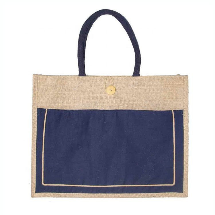 Wholesale Eco Natural Plain Eco Wide Gusset Tote Shopping Bag Women Burlap Grocery Bag For Travel