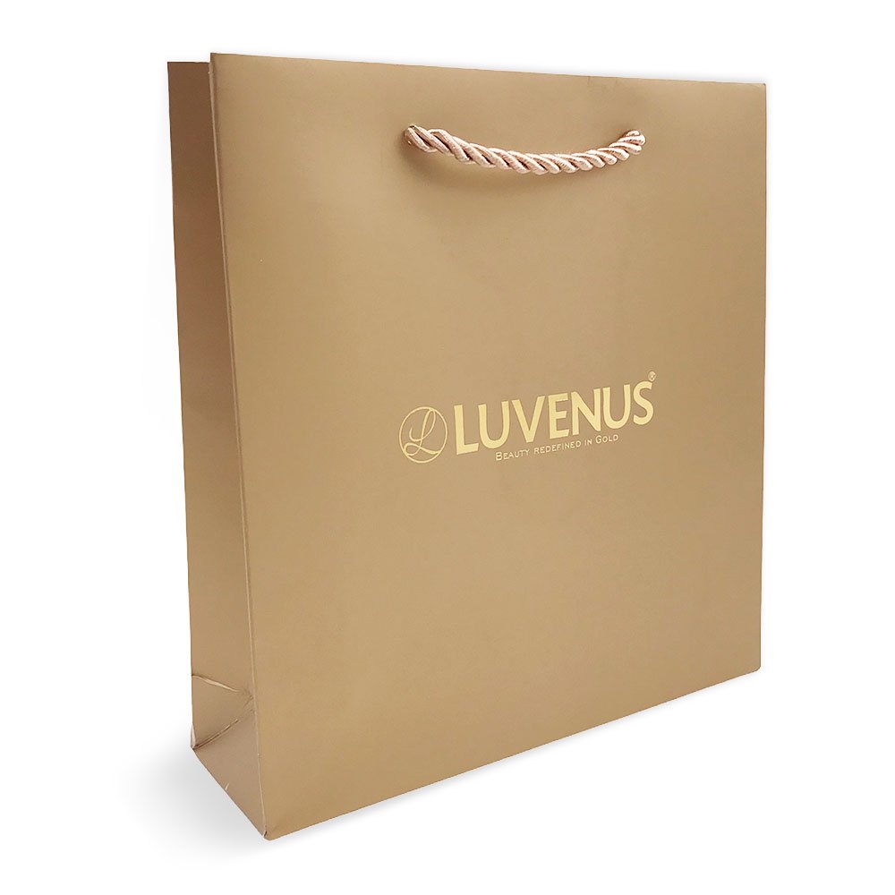 Custom Logo Printed Matt Laminated Pink Paper Shopping Bag With Ribbon Handle