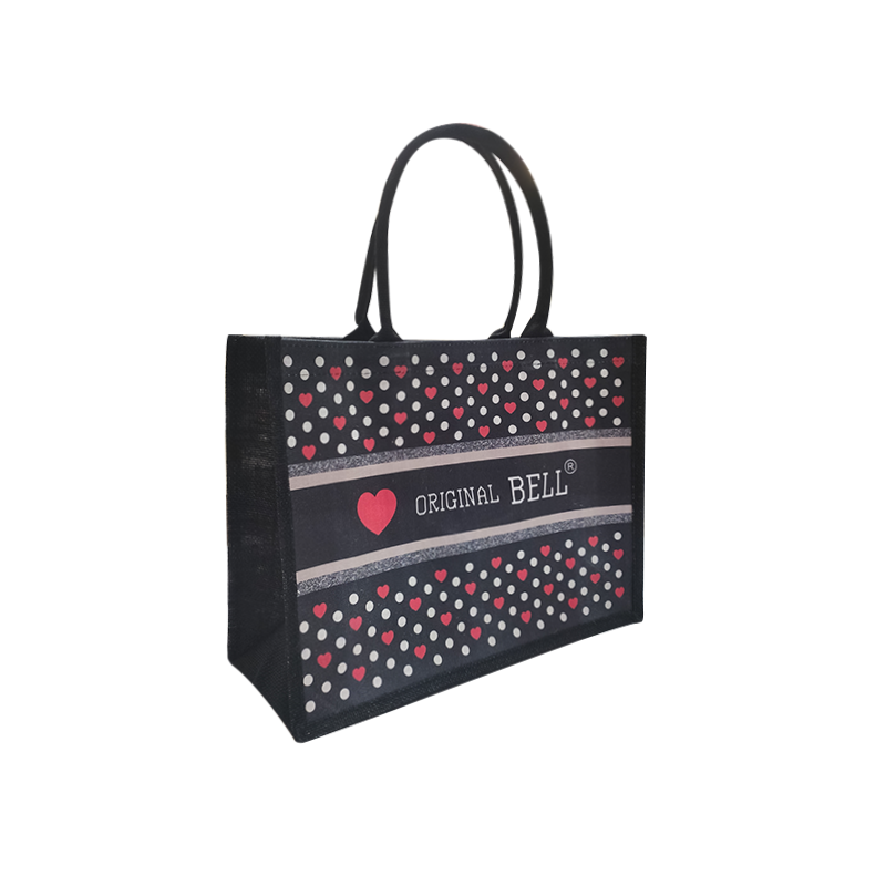 Custom Printed Burlap Handbag Eco Reusable Shopping Jute Tote Bag Plain Jute Tote Bags Wholesale
