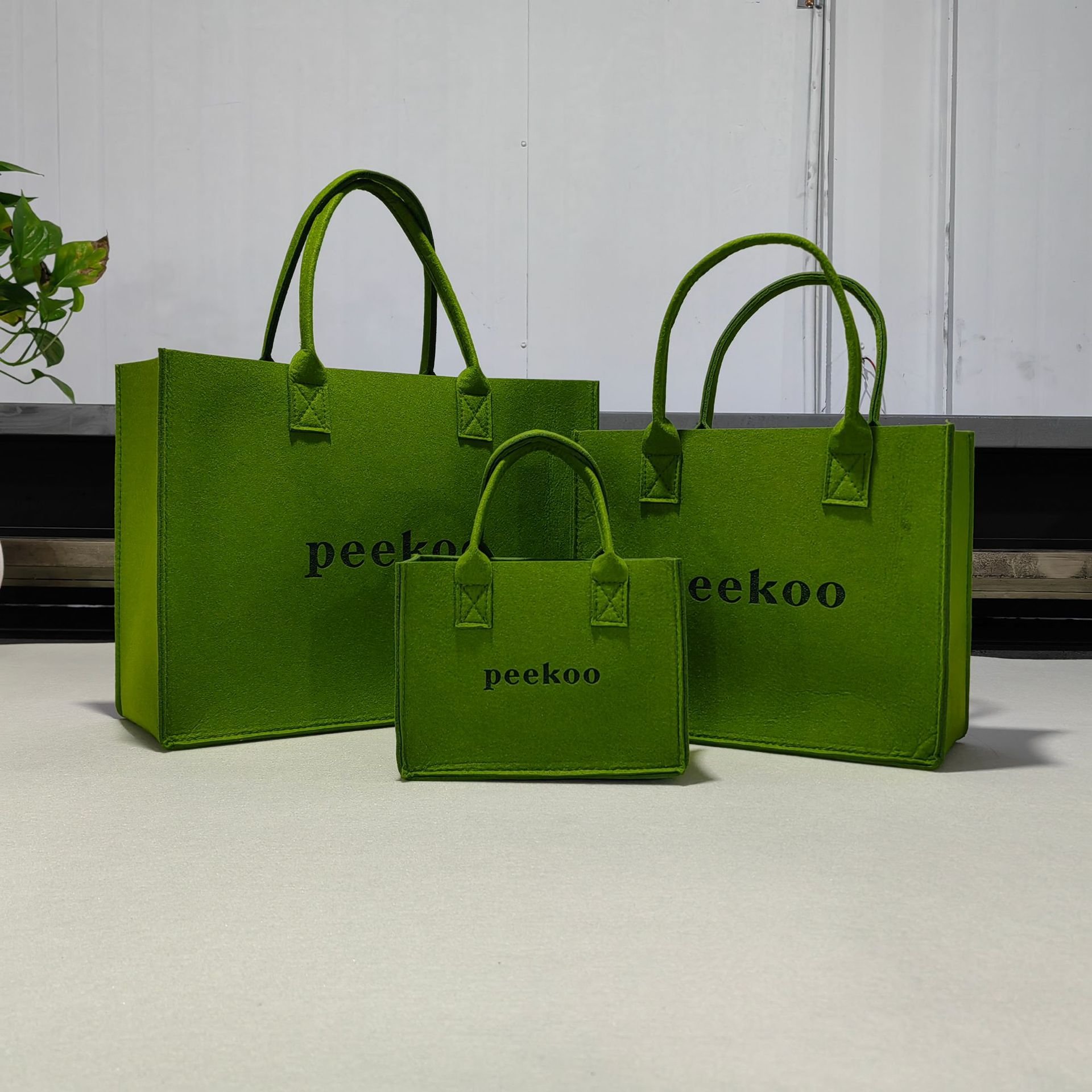 Reusable Lightweight Foldable Felt Tote Shopping Bag Big And Two-strap Design Available In Multiple Colors Wholesale