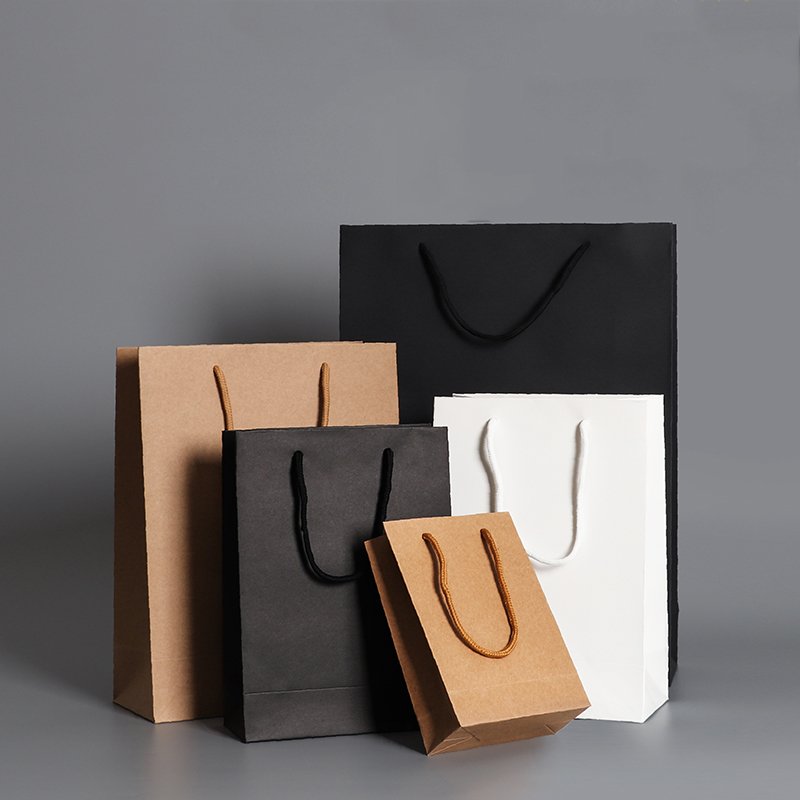 Free samples available Customized Logo Luxury Packaging Bags gift bags for small business Elegant Ribbon Handle Shopping Bag