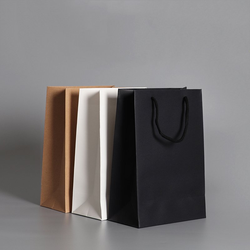 Free samples available Customized Logo Luxury Packaging Bags gift bags for small business Elegant Ribbon Handle Shopping Bag