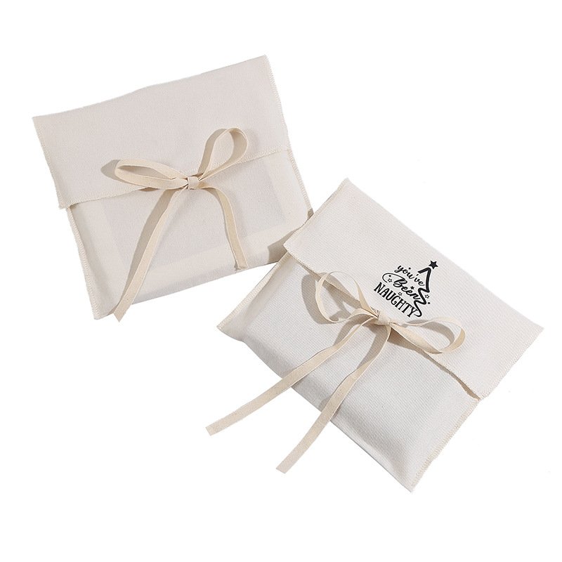 Xuerry Wholesale high quality eco-friendly reusable gift jewelry packaging custom logo printed pouch envelope bag cotton bag
