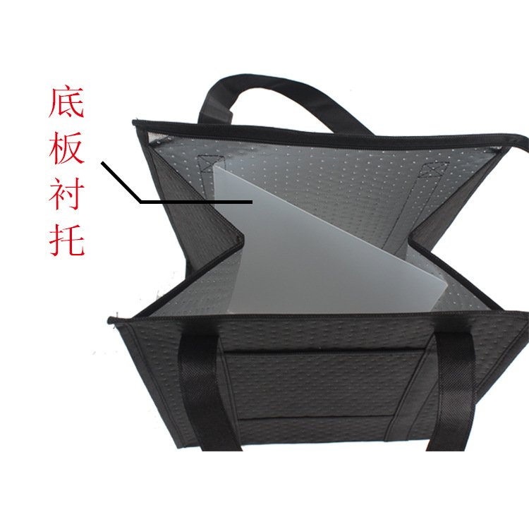 Custom hot pressed non woven insulated tote cooler bag insulated grocery shopping bags