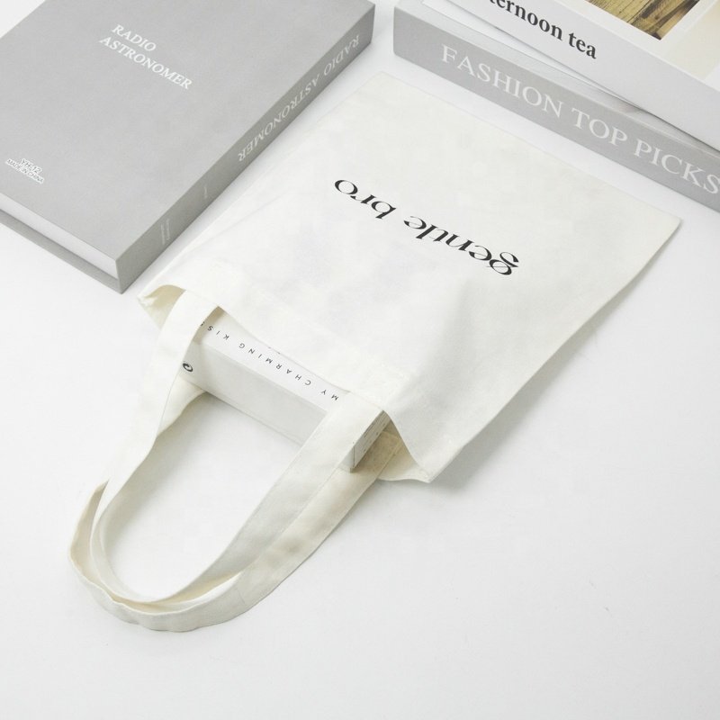 Custom Logo Tote Cotton Reusable Shopping Bag Hot Sale Handle Canvas Cotton Bag