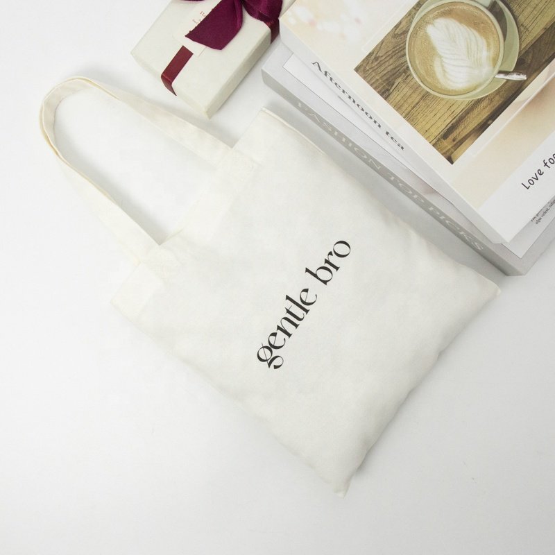 Custom Logo Tote Cotton Reusable Shopping Bag Hot Sale Handle Canvas Cotton Bag