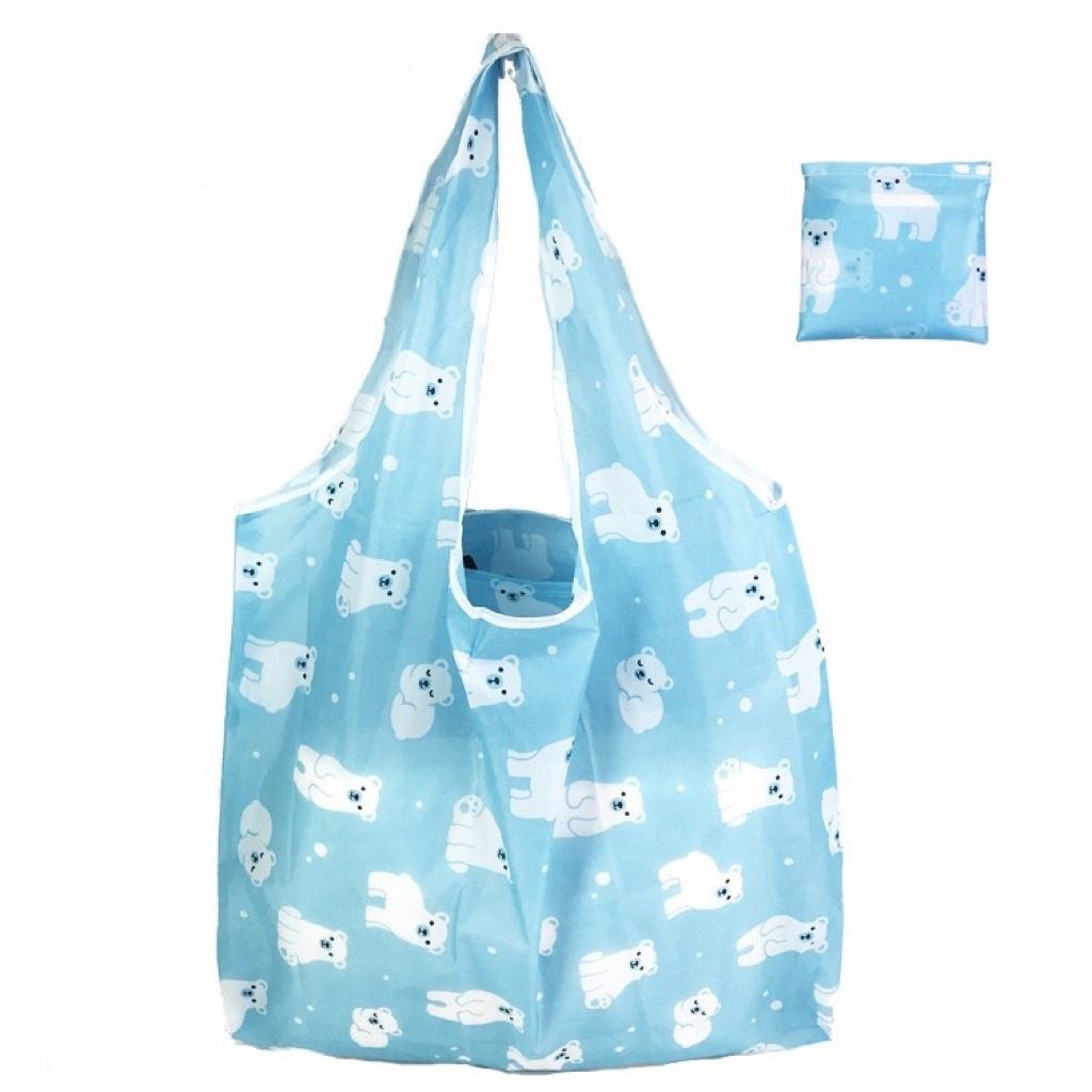 High quality cheap custom printing reusable foldable 190t nylon polyester eco shopping bag