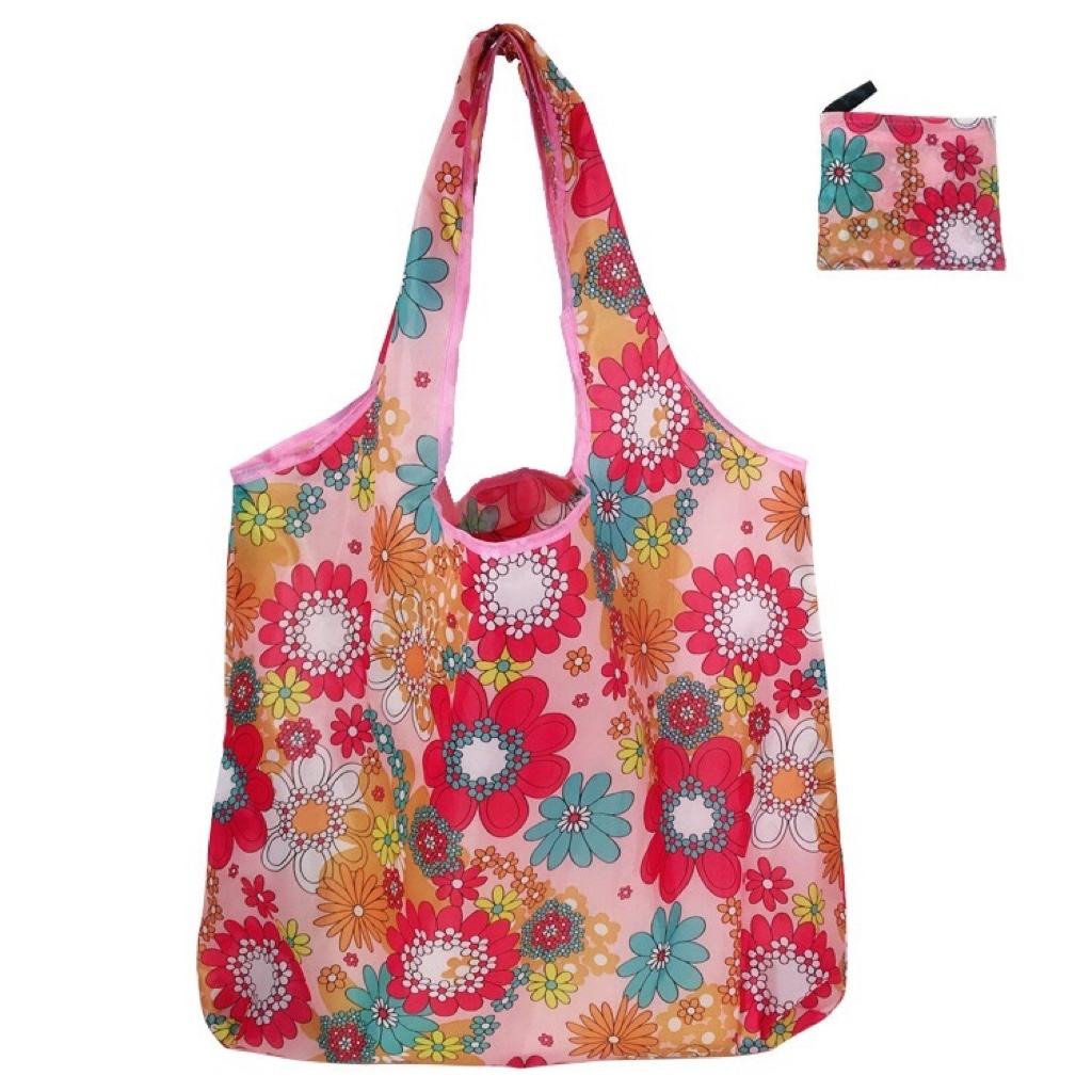 High quality cheap custom printing reusable foldable 190t nylon polyester eco shopping bag