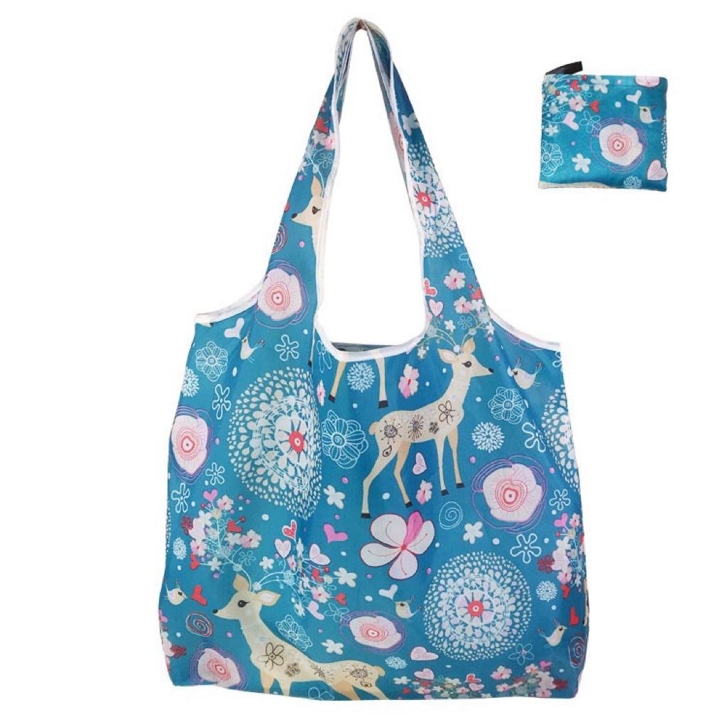 High quality cheap custom printing reusable foldable 190t nylon polyester eco shopping bag