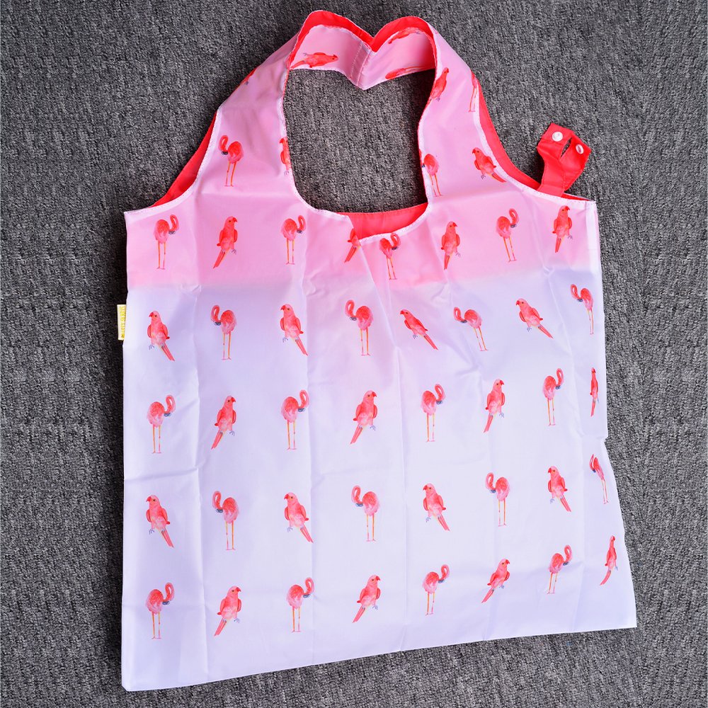 Cheap Recycled Collapsible Durable Grocery Bag Lilac Eco Friendly Reusable Foldable Nylon Shopping Bags With Zipper Customize