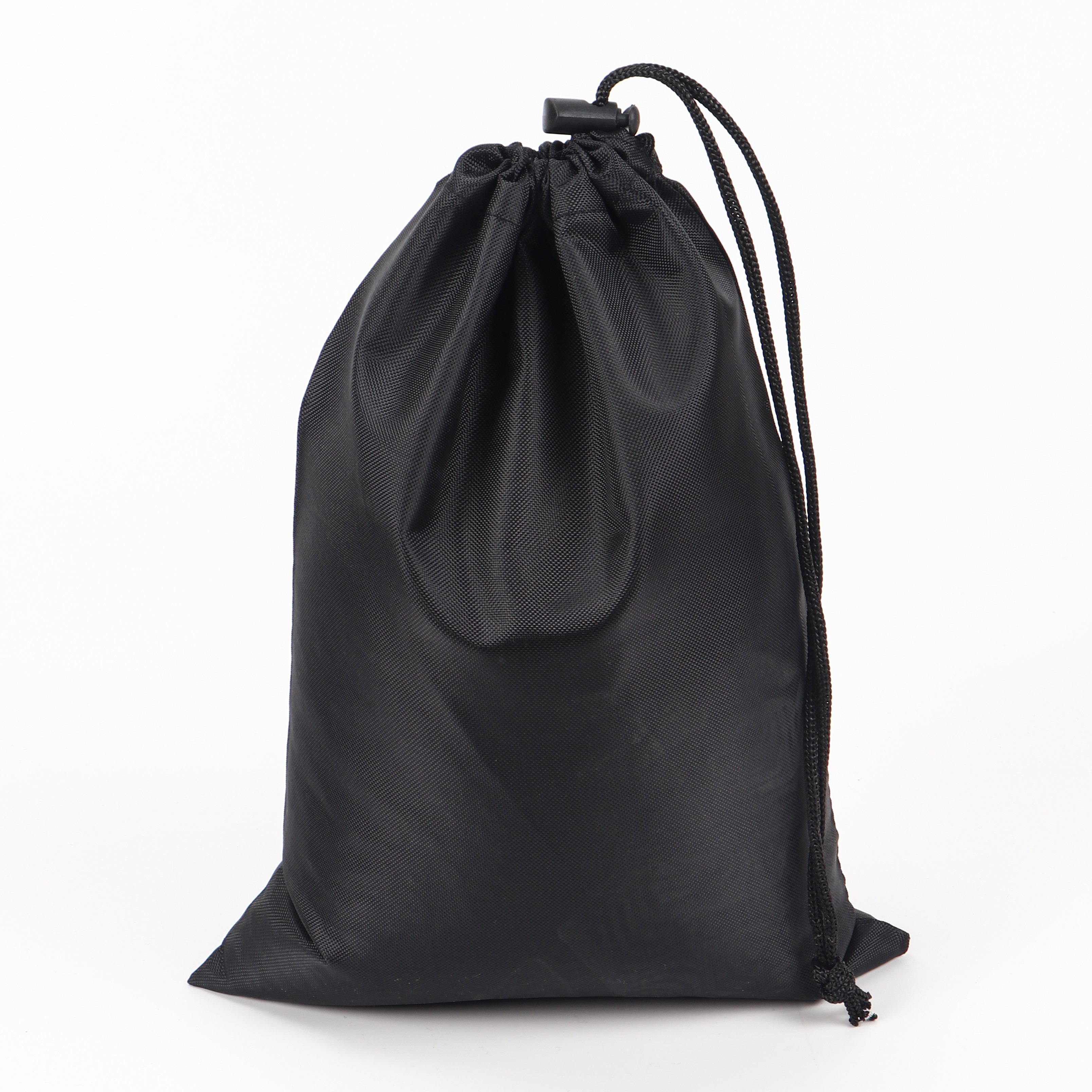 Hot Sale Wholesale Eco Friendly Gift Shopping Sports Backpack Polyester Cloth Black Drawstring Tote Gym Bags