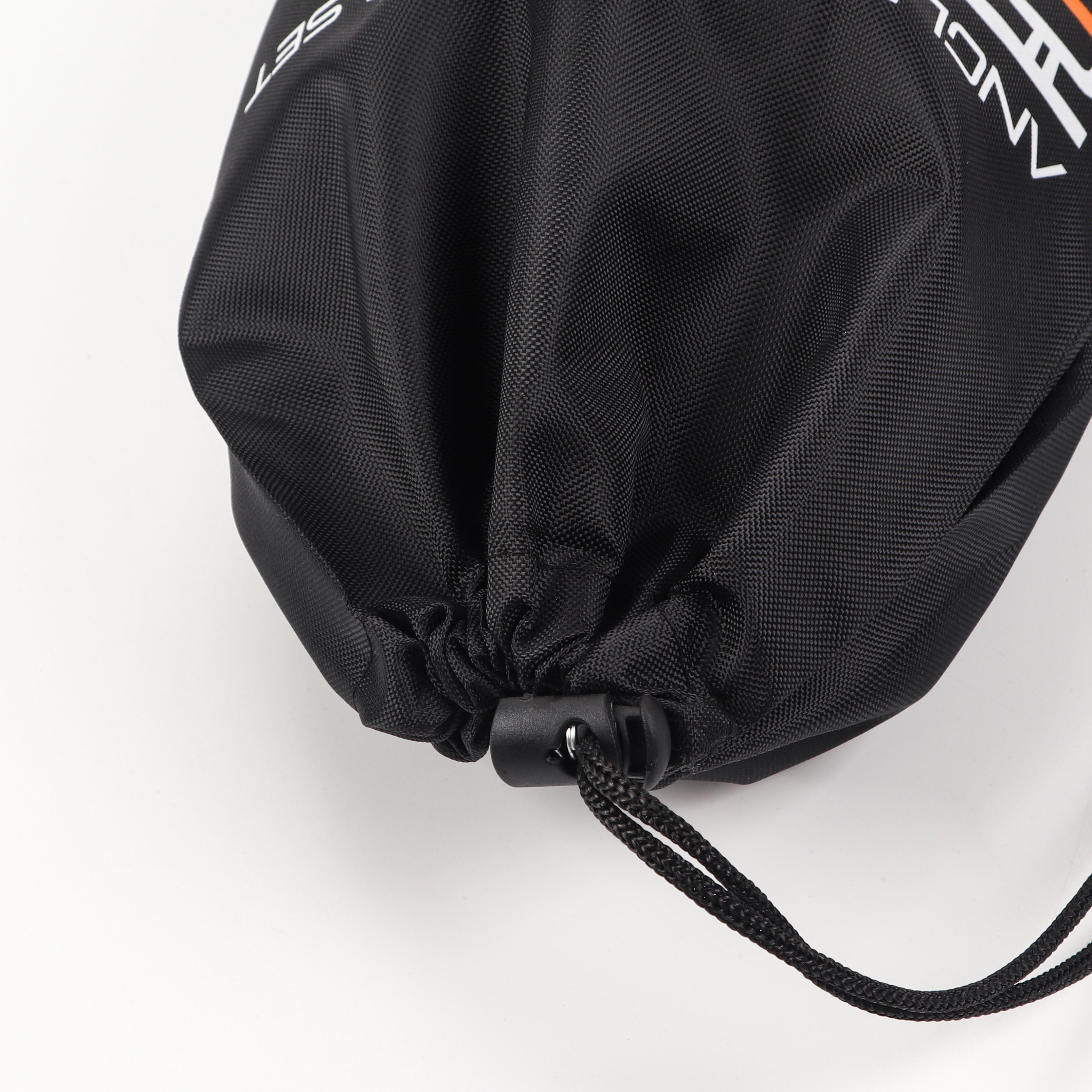 Hot Sale Wholesale Eco Friendly Gift Shopping Sports Backpack Polyester Cloth Black Drawstring Tote Gym Bags