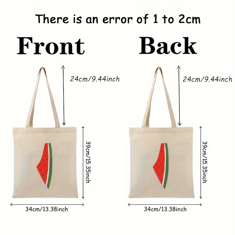 1pcThis is not a Watermelon Palestine Flag Watermelon Peace pattern Tote Canvas Personalized Shoulder Bag For Travel Women's