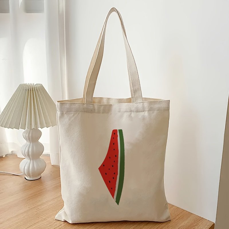 1pcThis is not a Watermelon Palestine Flag Watermelon Peace pattern Tote Canvas Personalized Shoulder Bag For Travel Women's