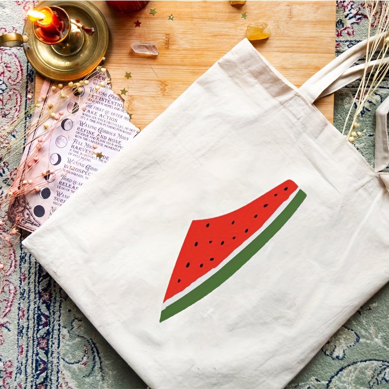 1pcThis is not a Watermelon Palestine Flag Watermelon Peace pattern Tote Canvas Personalized Shoulder Bag For Travel Women's
