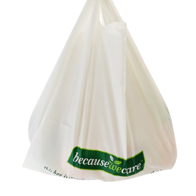 corn starch made biodegradable supermarket plastic carry shopping bags design with low price