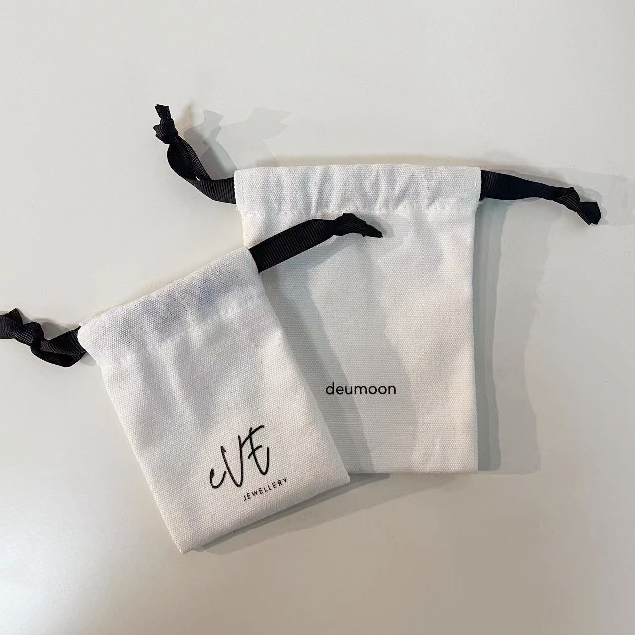 New Custom Logo Mobile Phone Packaging Bag Cotton Canvas Shopping Bag Small Jewelry Pouch