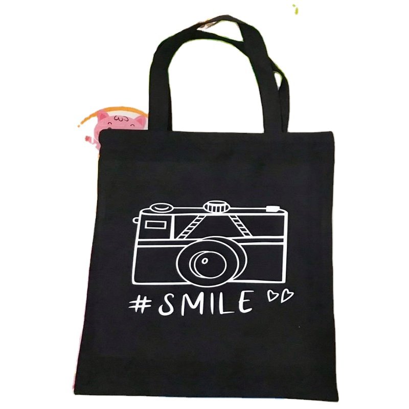 Custom Printed Logo Canvas Tote Shopping Bags Screen Printing Specialty Item for Promotional Advertising