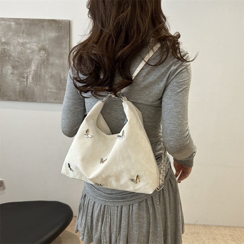 Hot Sale Water Ripple Pattern Handbags Rectangle Women's Small Butterfilies Shoulder Bags Designer Shopping Bag Ladies