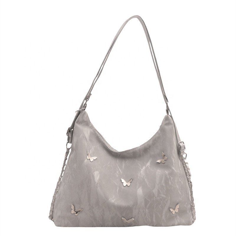 Hot Sale Water Ripple Pattern Handbags Rectangle Women's Small Butterfilies Shoulder Bags Designer Shopping Bag Ladies