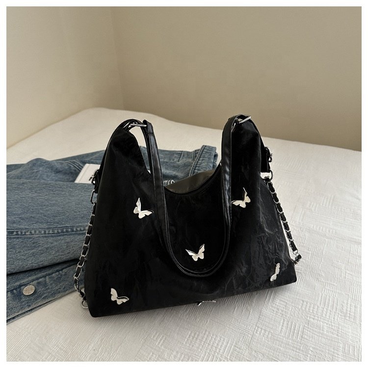 Hot Sale Water Ripple Pattern Handbags Rectangle Women's Small Butterfilies Shoulder Bags Designer Shopping Bag Ladies