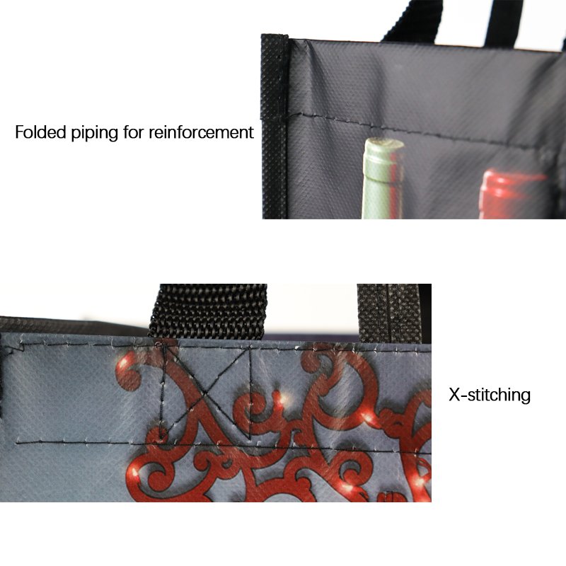 Wholesale Professional Supplier Non-Woven Wine Bags Excellent Quality Low Price Letter Handled Shopping Bags for 2 4 6 Bottles