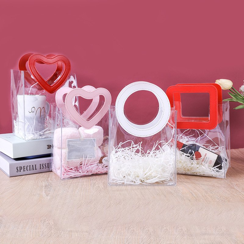Custom Jelly Pvc Bags Pvc Clear Fashion Pvc Bags Transparent Clear Shopping Bag For Women