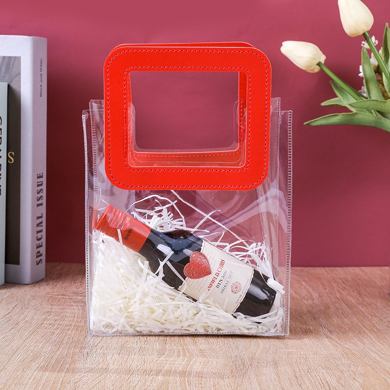 Custom Jelly Pvc Bags Pvc Clear Fashion Pvc Bags Transparent Clear Shopping Bag For Women