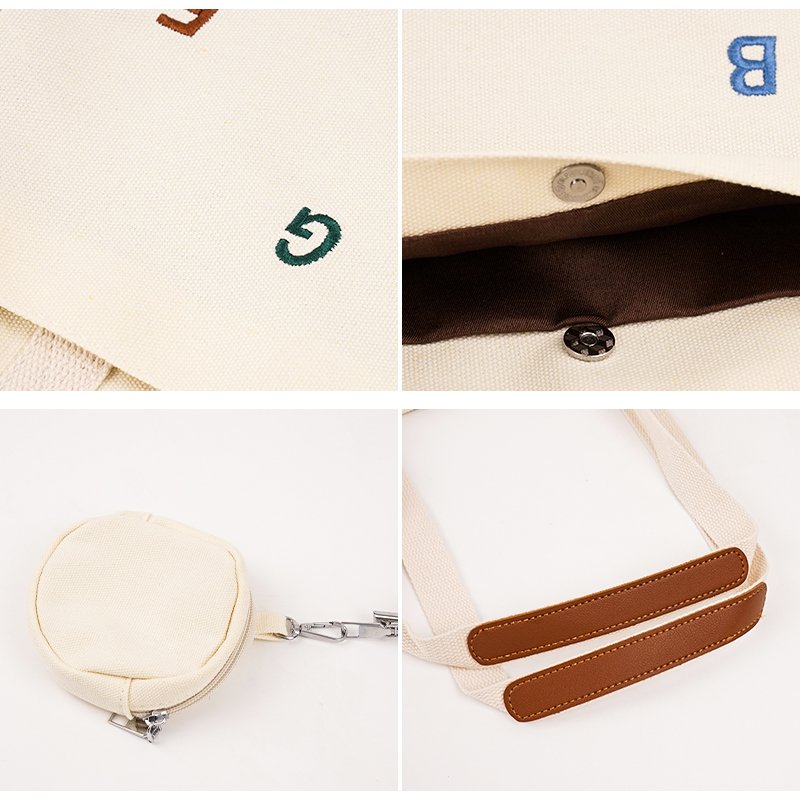 wholesale Custom recycled Eco Friendly Organic Recyclable Plain Cotton custom shopping bags Canvas leather Tote Bag for women