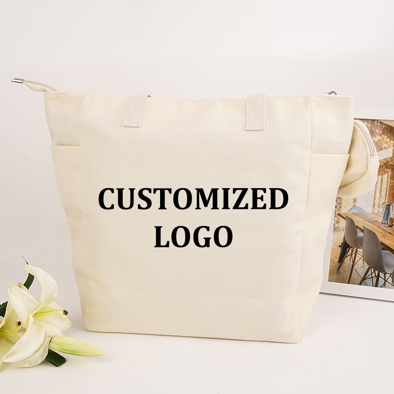 wholesale Custom recycled Eco Friendly Organic Recyclable Plain Cotton custom shopping bags Canvas leather Tote Bag for women