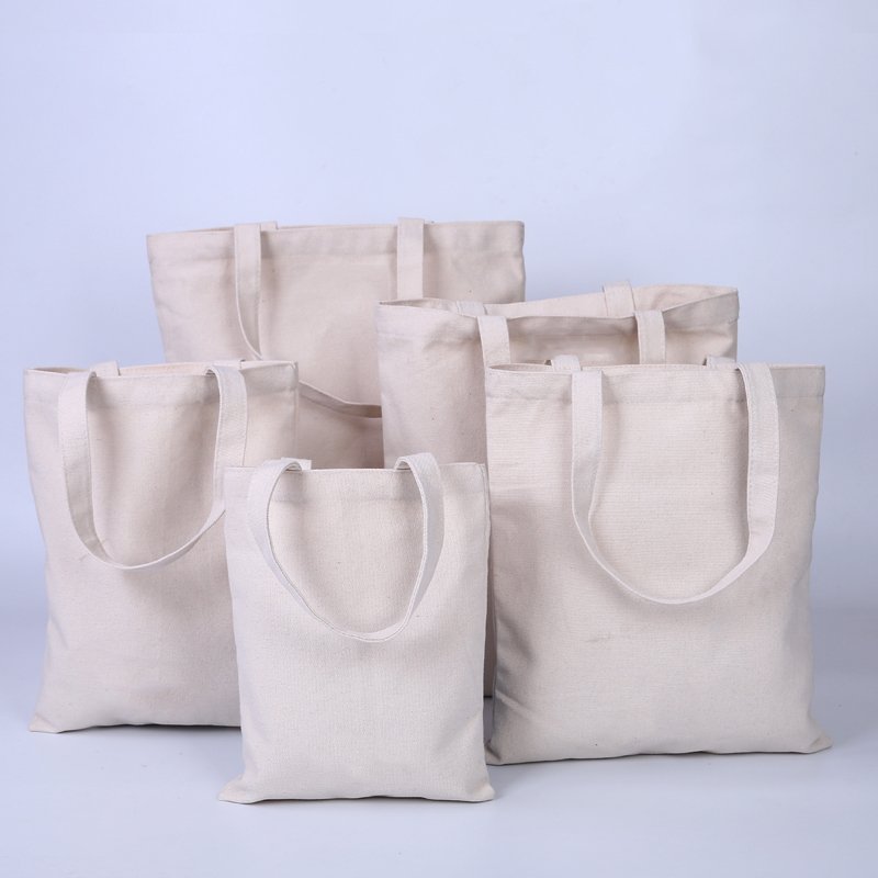 Wholesale High-Quality Women Men Handbags Canvas Tote Bags Reusable Cotton grocery Shopping Bag