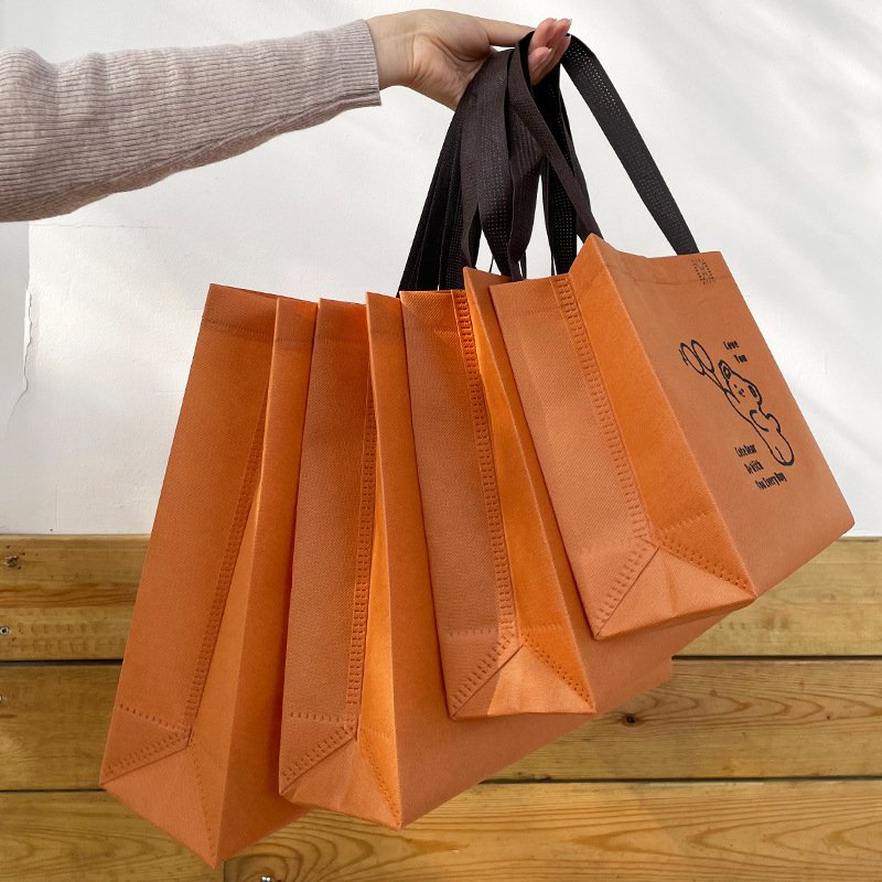 Custom Logo Print Eco-Friendly Reusable Men's Clothing Handbags Underwear Shopping Bag Recyclable Nonwoven Cloth Carry Bag