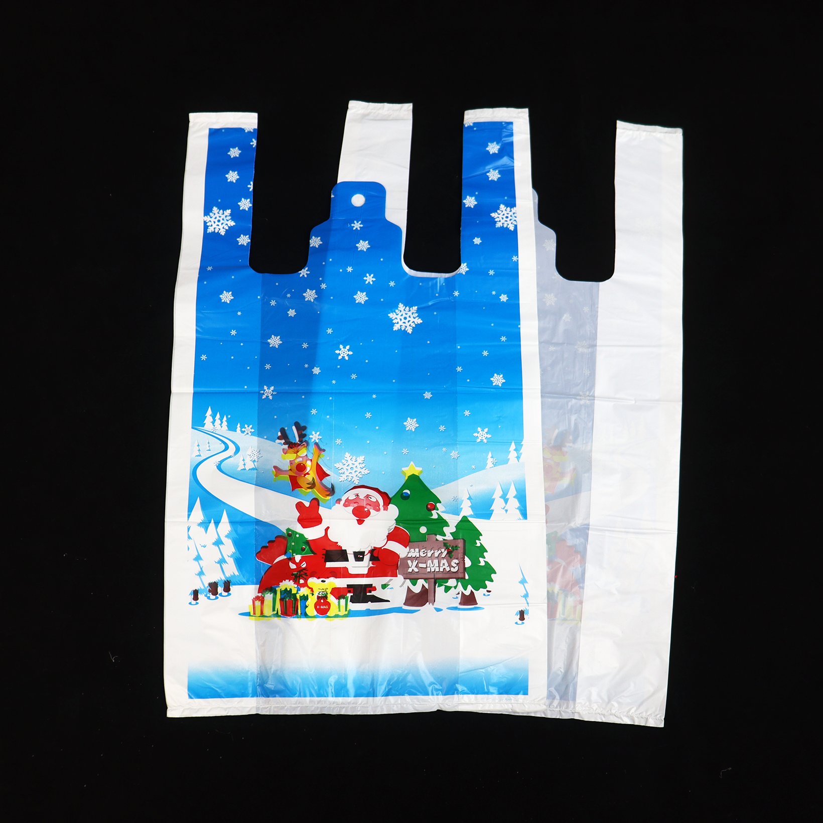LDPE Vast Bag Christmas Supermarket Shopping Bag With Hanging Hole For Party