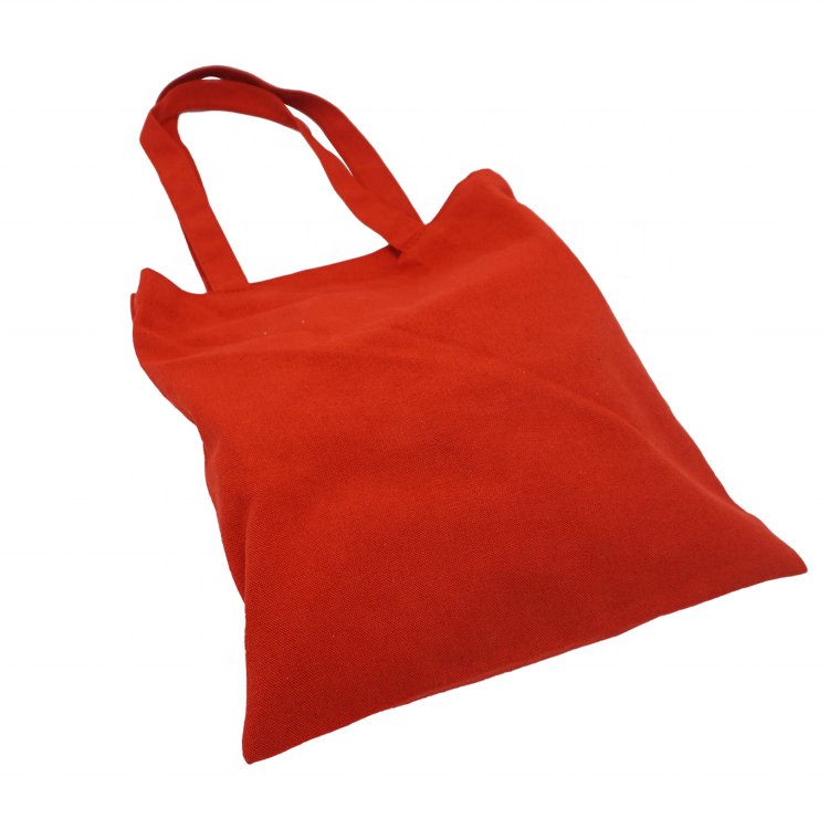 Wholesale Customized Plain Black Color Canvas Cotton Tote Bag Shopping Bag With Strong Cotton Handle