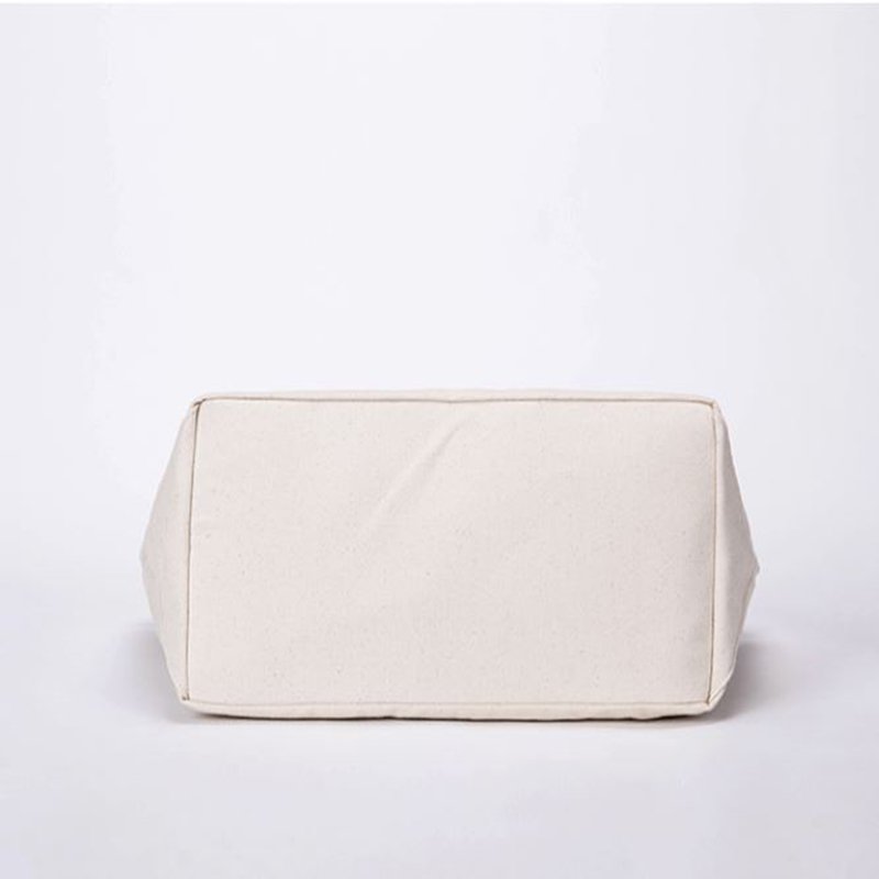 Large capacity female organic canvas tote bag hot sale fashion canvas shopping bag simple canvas lady handbag for outside