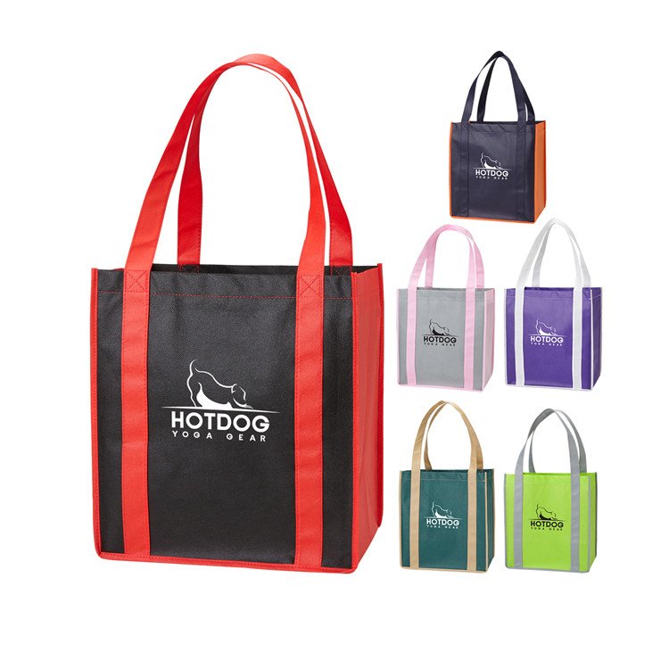 custom Eco Reusable Ecological PP Laminated nonwoven Fabric Non Woven Shopping Bag grocery Blank Large Tote Bag Printing